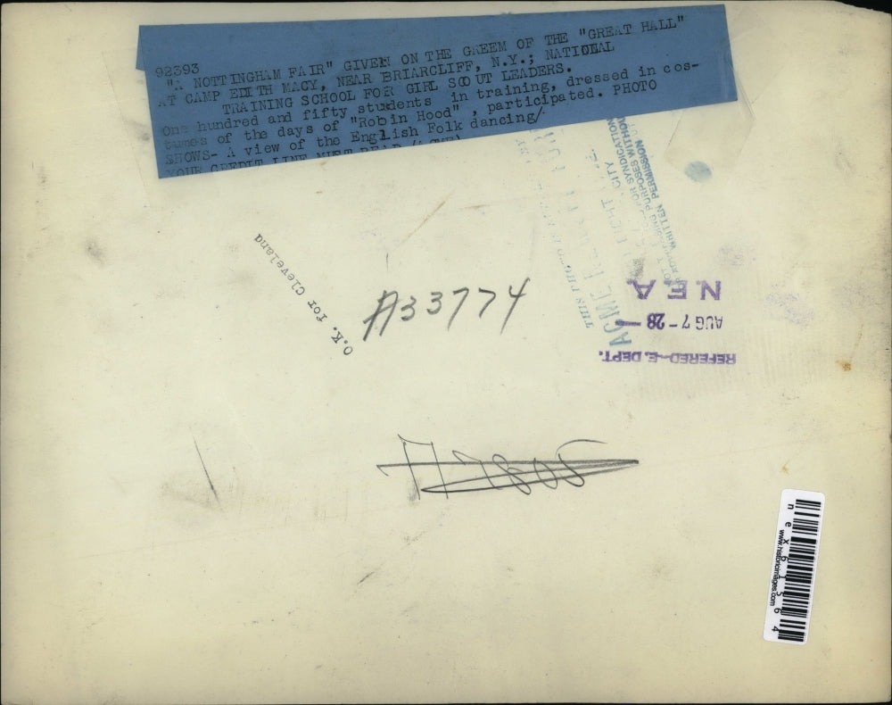 1928 Press Photo Girl Scout Training at Nottingham Fair