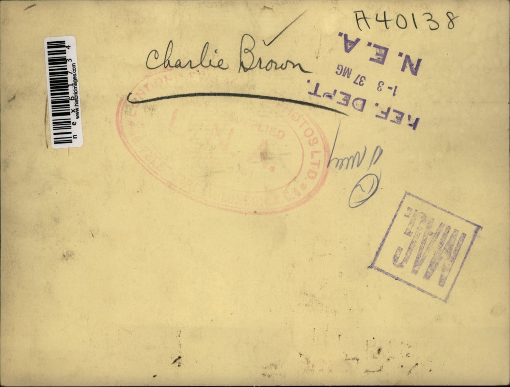 1937 Press Photo Charlie Brown - nex61734