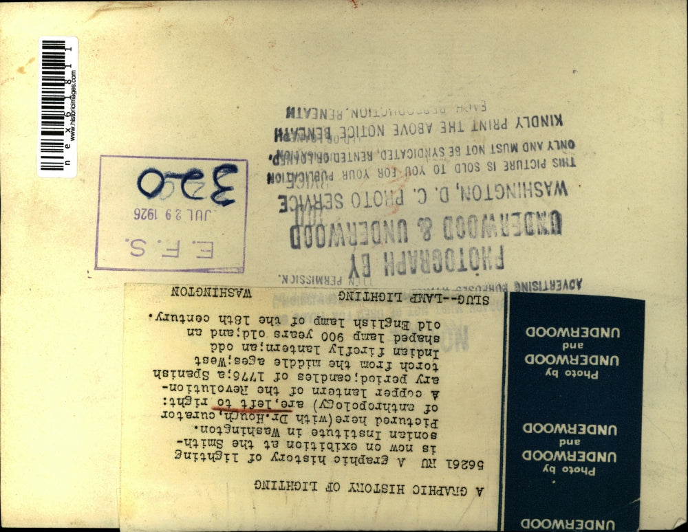 1926 Press Photo Dr Hough curator of anthropology Smithsonian