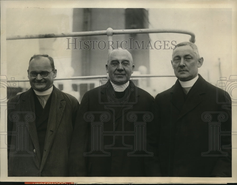 1926 Press Photo NYC Boshop Teodor Kubina, Henryk Przezdziecki,Jeglic