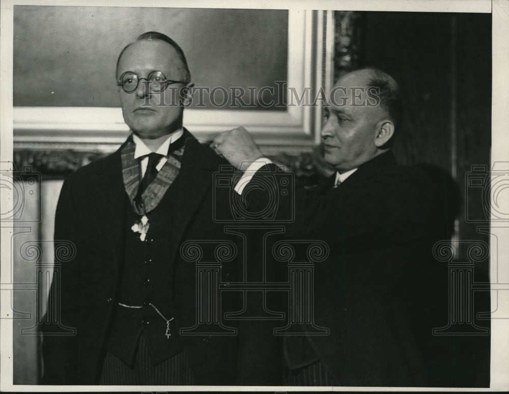 1932 Press Photo Dr Pericles Polyvios of Greece & Ernest Jacob of YMCA
