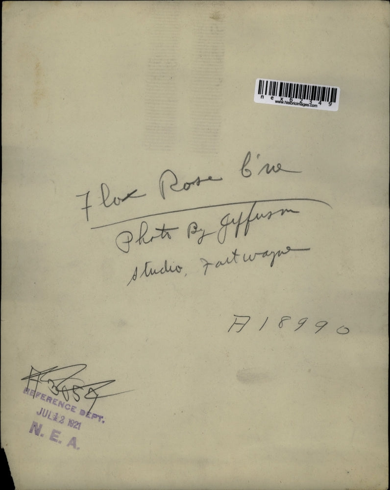 1921 Press Photo Flora Rose B'ne samll child