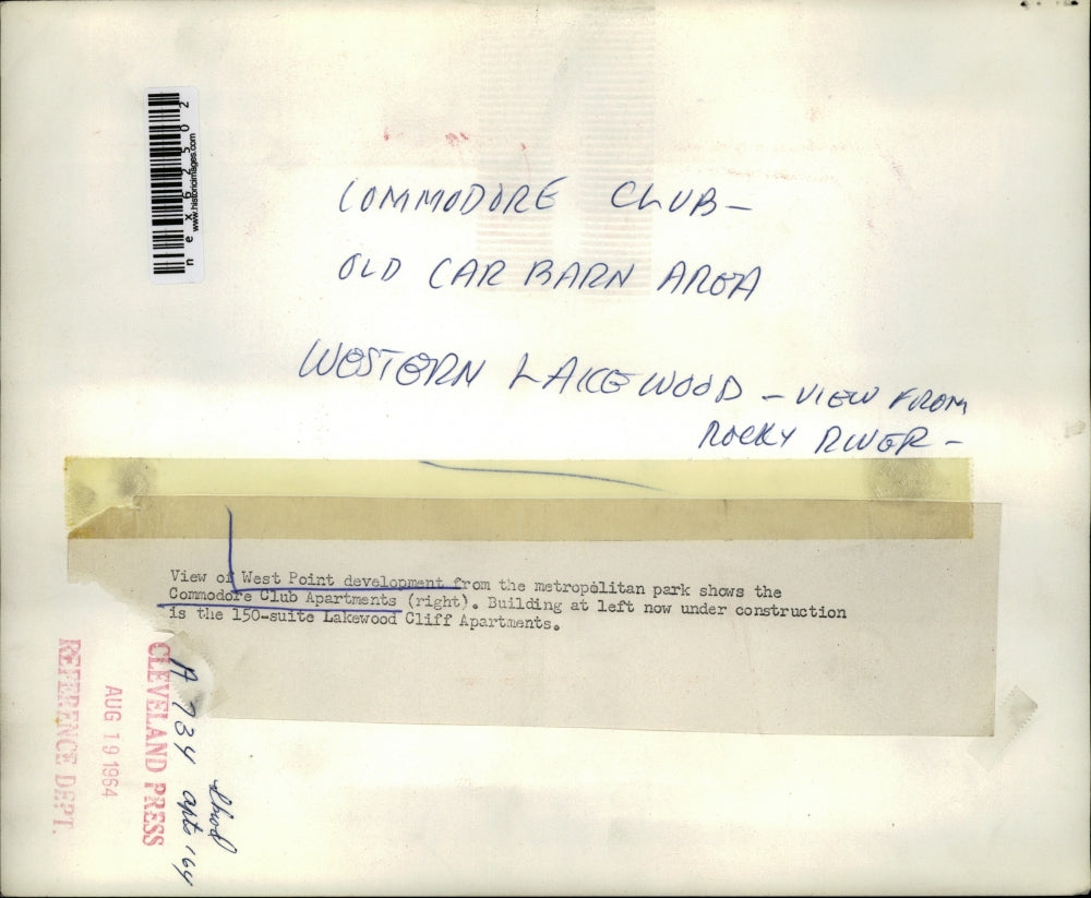 1964 Press Photo West Point Commodore Club Apartments