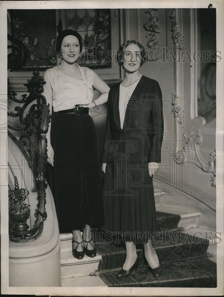 1931 Press Photo L-R Helene Hallier & Rosine Desmond, Miss Paris 1931 Candidates