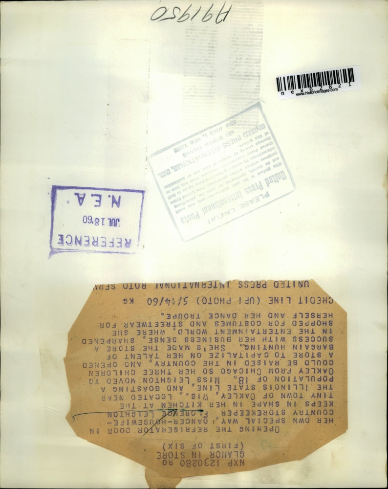 1960 Press Photo Florence Leighton dancer storkeeper in Oakley Wis