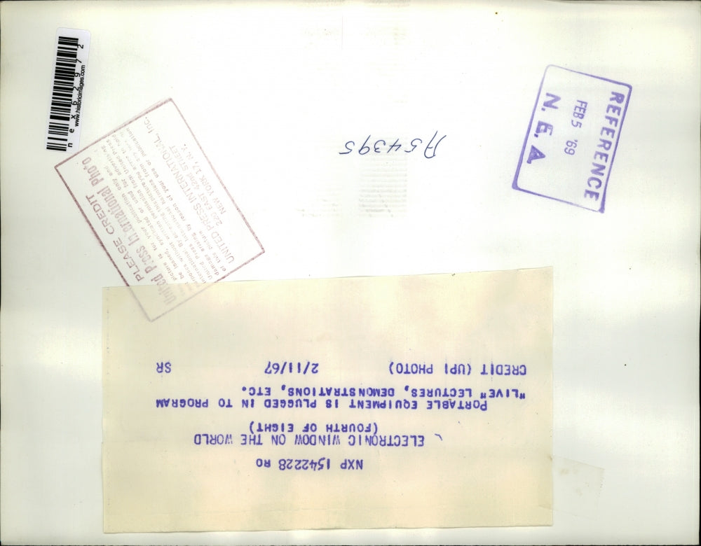 1969 Press Photo Electronic window on the world