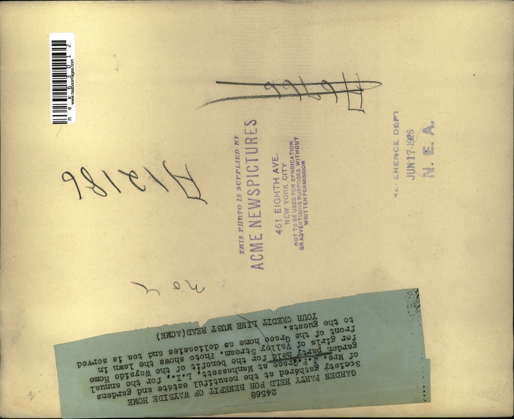 1926 Press Photo Garden party held for the benefit of wayside home