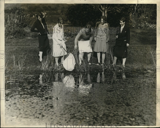 1930 Press Photo L-R C. Davison,N.Hencken,B.Roberts & D.Weaver at Smith College