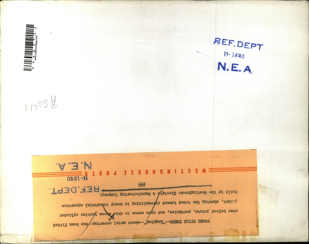 1940 Press Photo Steam Turbine Cylinder Jacket, Westinghouse Electric Company