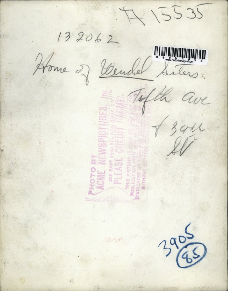 Press Photo Home of Wendell Saters, Fifth Ave.