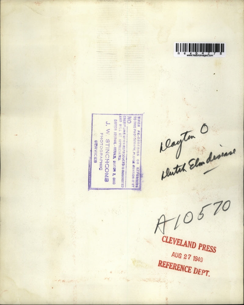 1949 Press Photo Dutch Elm Trees in Dayton Ohio