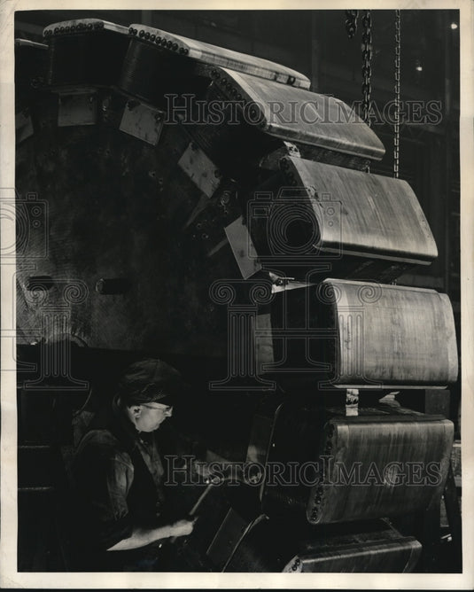 1940 Press Photo Waterwheel Generator Rotor, Westinghouse Electric Company
