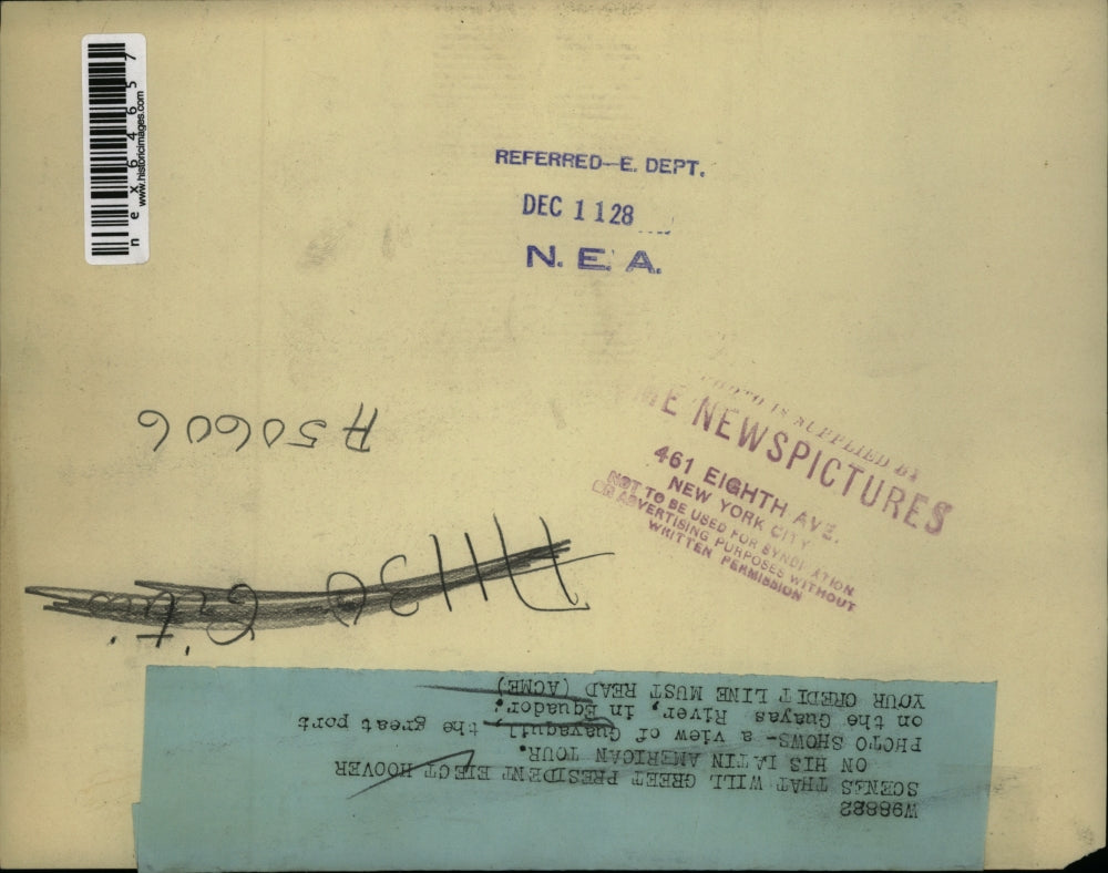 1928 Press Photo View of Guayaquil,the great port on the Guayas River in Ecuador