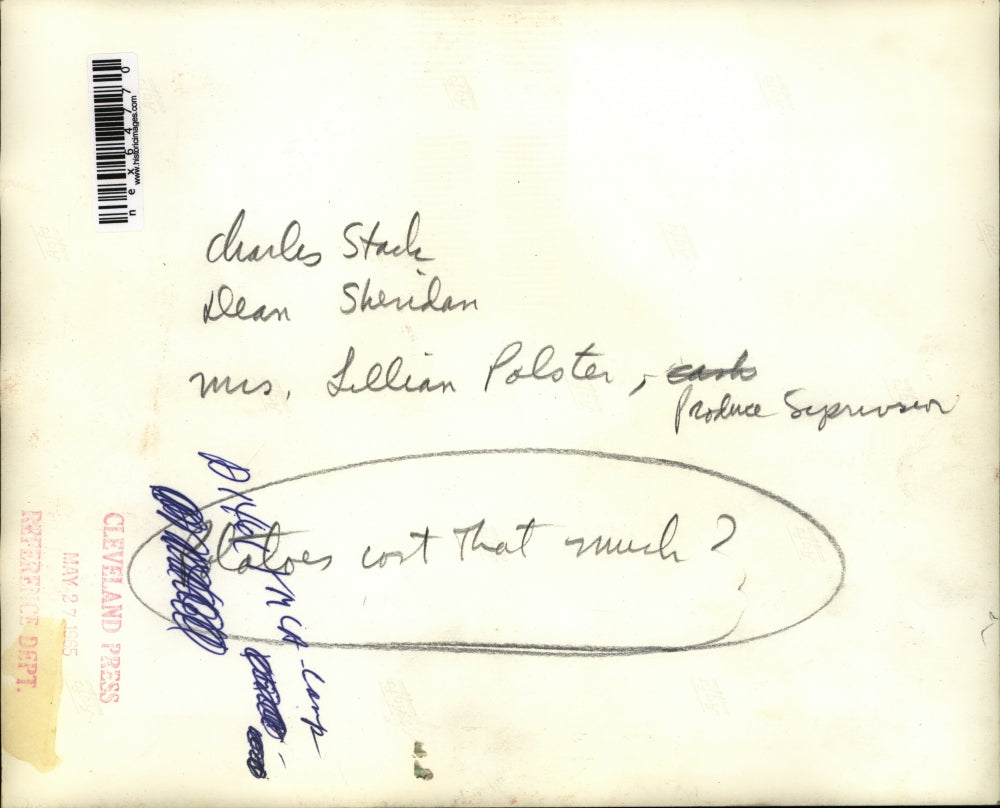 1955 Press Photo Charles Stack, Dean Sheridan, Mrs Lillian Polster & produce