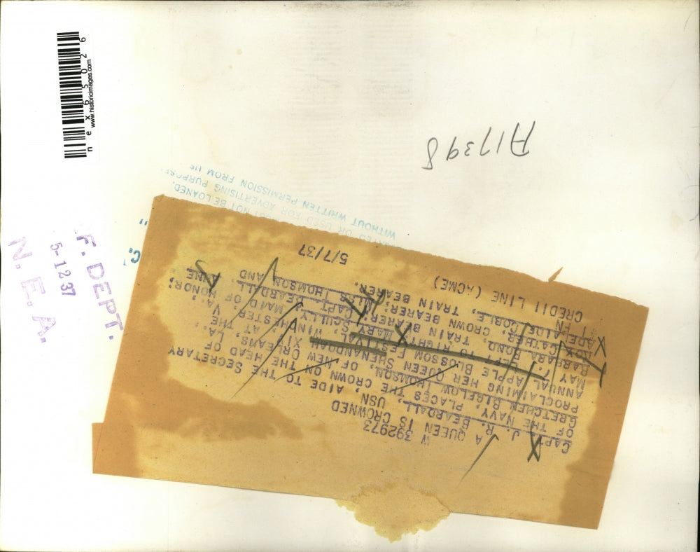 1937 Press Photo Queen Shenandoan,Gretchen B. Thomson of New Orleans