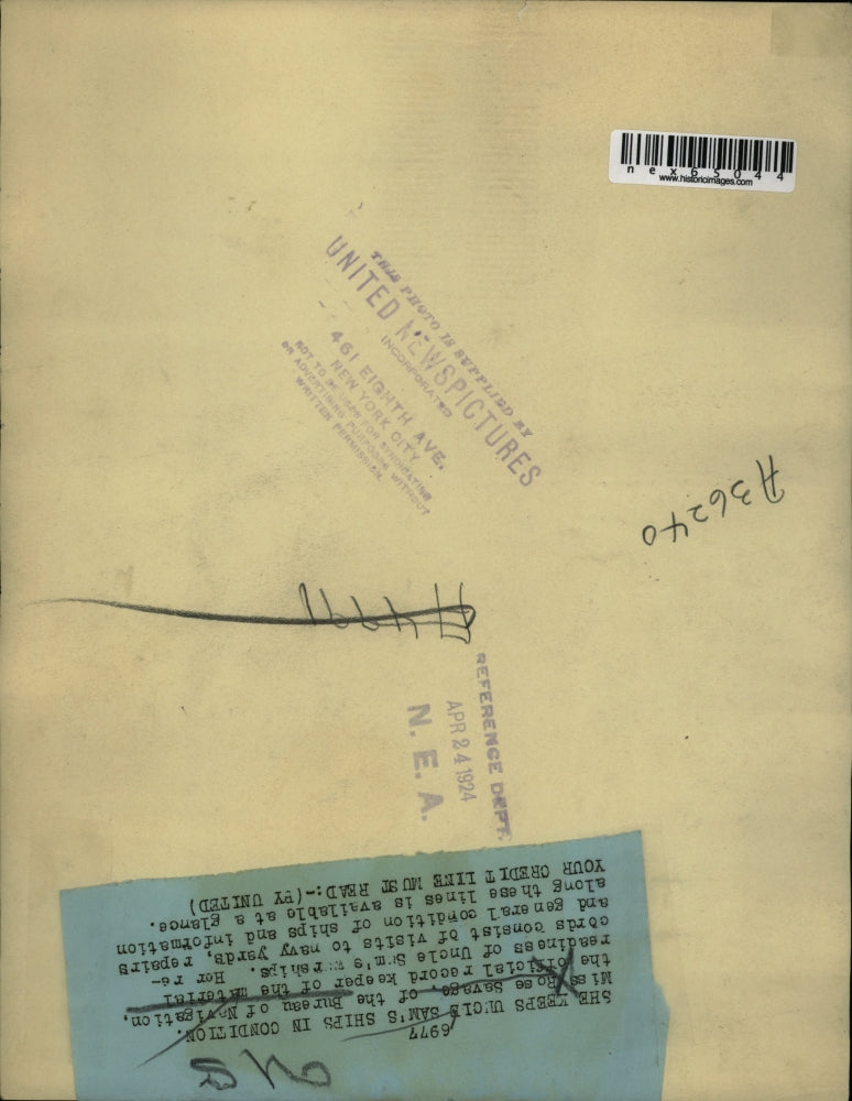 1924 Press Photo Rose Savage,Bureau of Navigation,Official Record Keeper