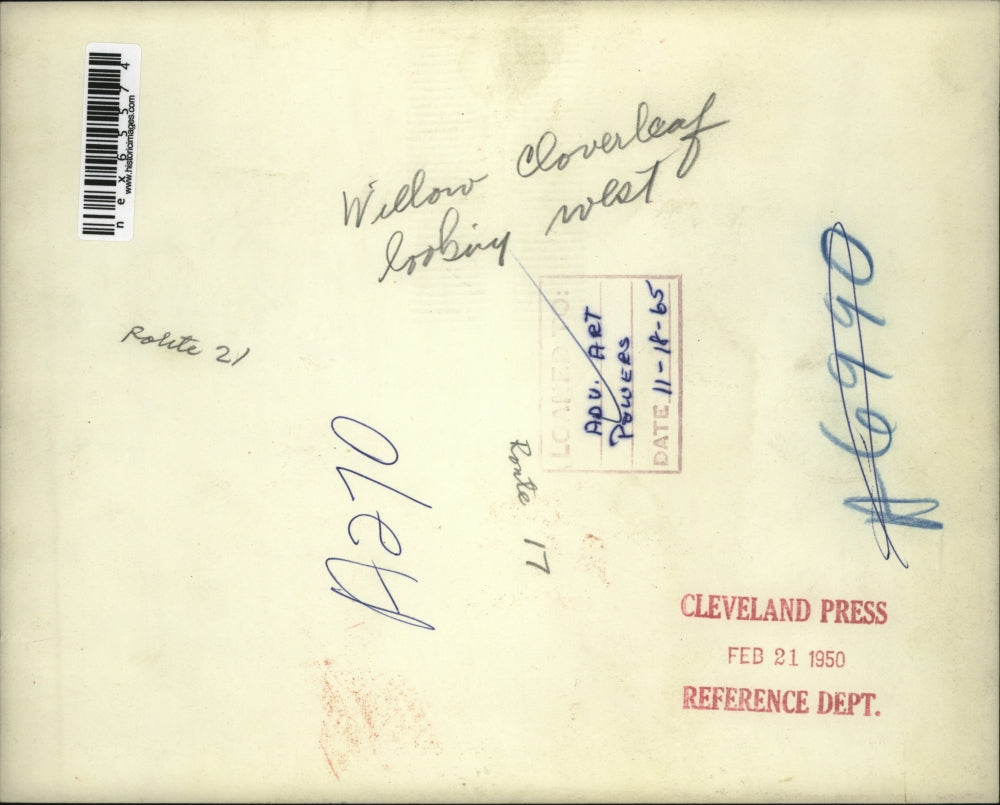 1950 Press Photo Route 21 Highway Cloverleaf