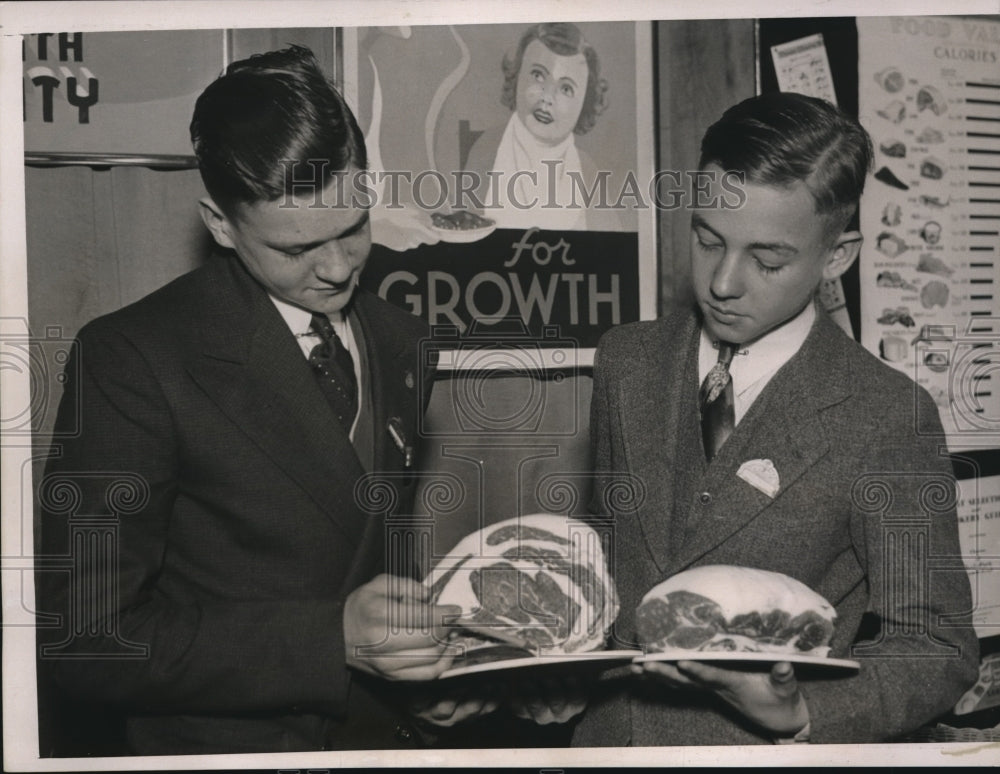 1938 Press Photo Homeless Boys Win 4-H Meat Identification Contest, Chicago
