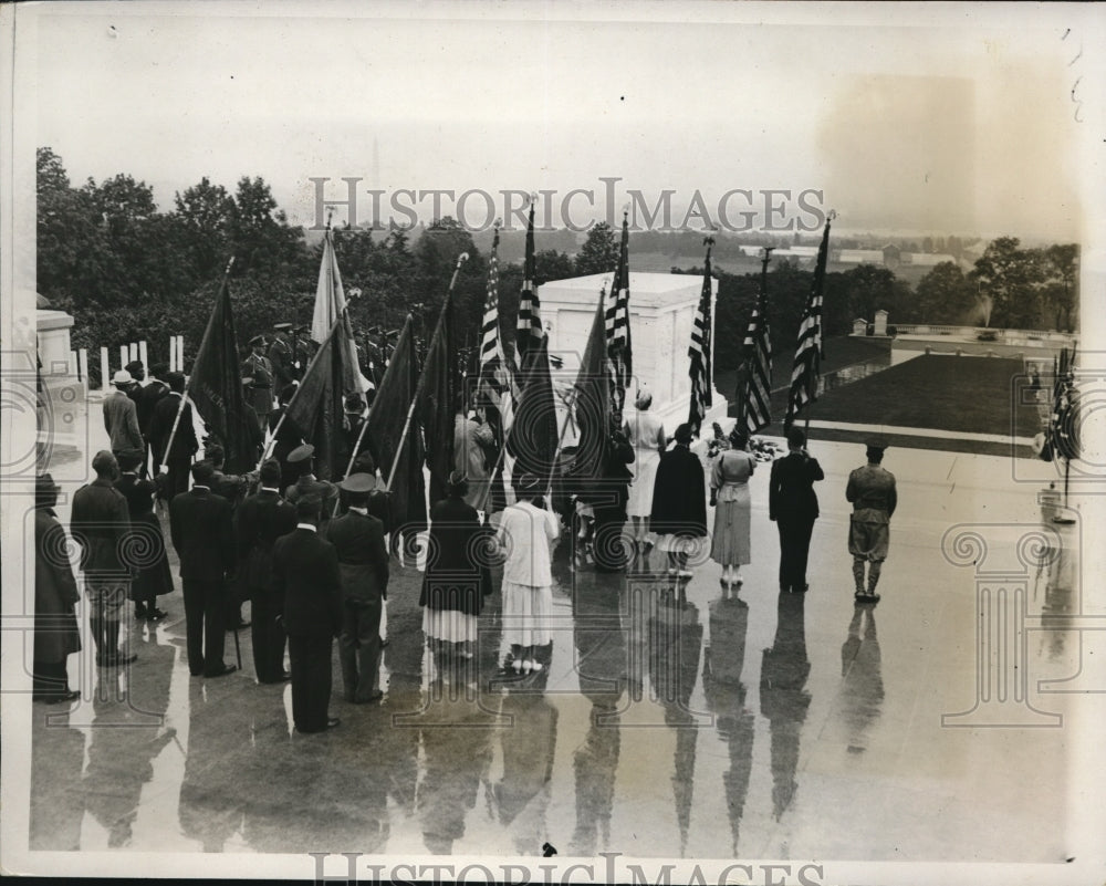 1933 Press Photo Memorial Day Services,Arlington National Cemetery, Virginia