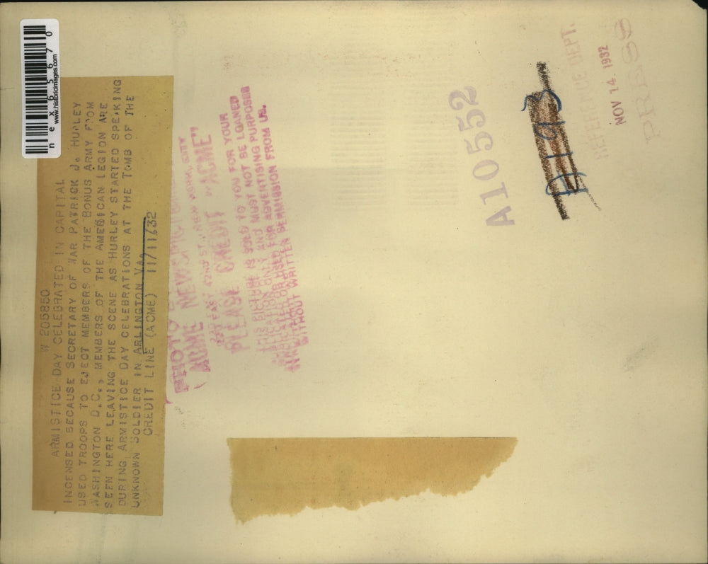 1932 Press Photo Armistice Day celebrated at the Tomb of the Unknown Soldier