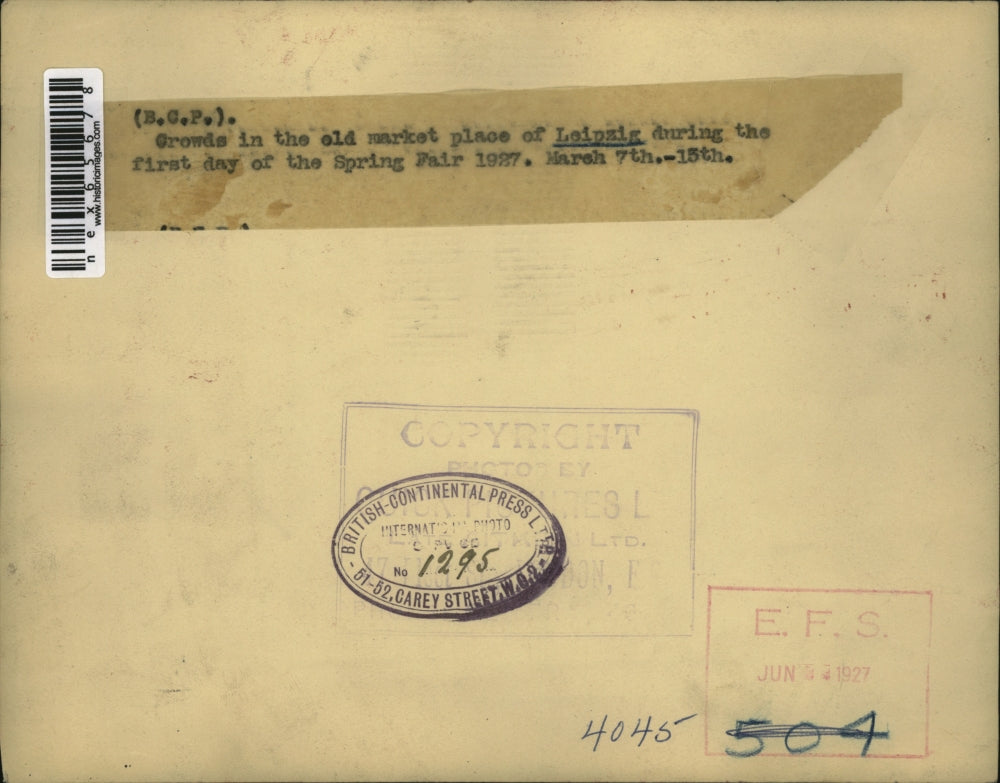 1927 Press Photo Spring Fair 1927, Old Market Place of Leipzig