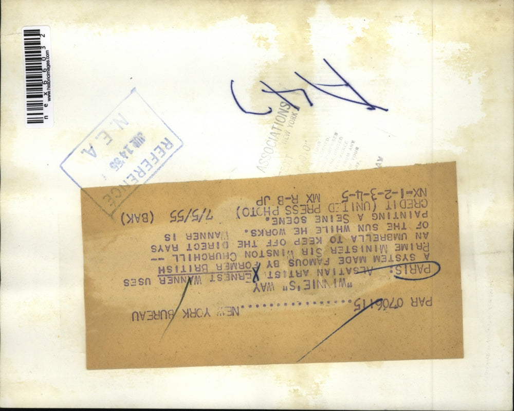 1955 Press Photo Alsatian Artist Ernest Wanner