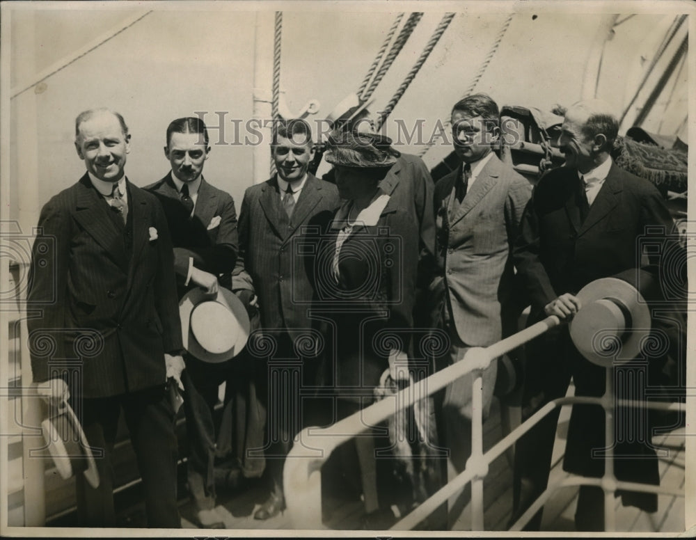 1920 Press Photo Thomas Lamont party US Banker