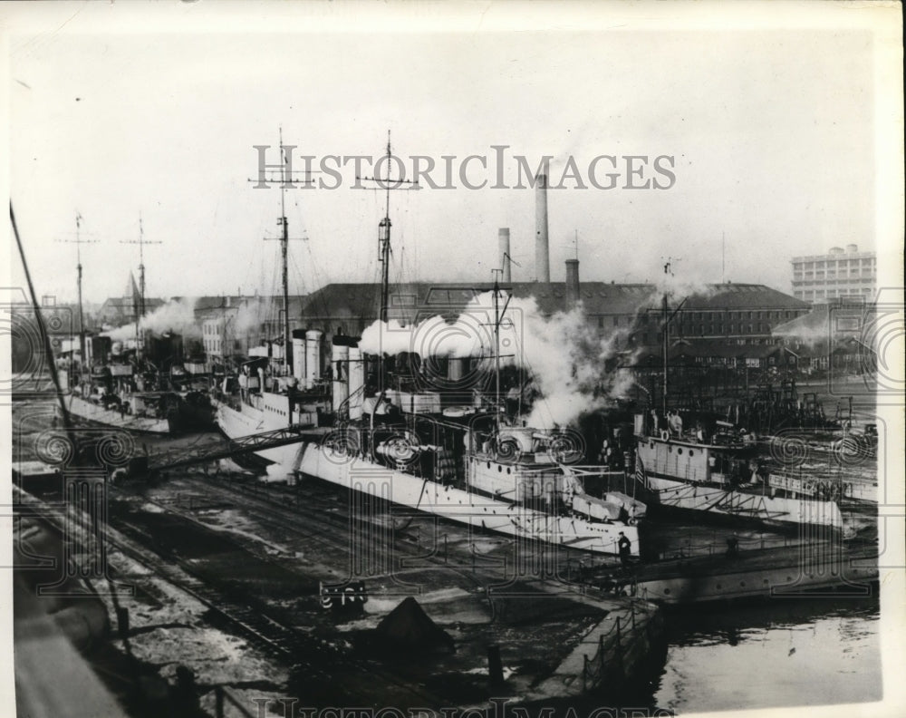 1940 Press Photo Charleston Navy Yard - nex66313