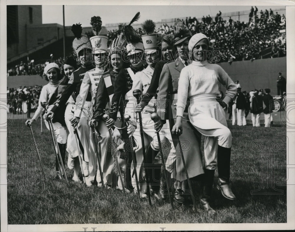 1936 Press Photo National High School Band Contest @ Cleveland Stadium