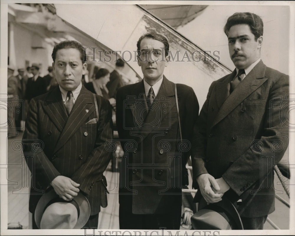 1938 Press Photo Jose Acevedo, Eduard Callis, Businessmen