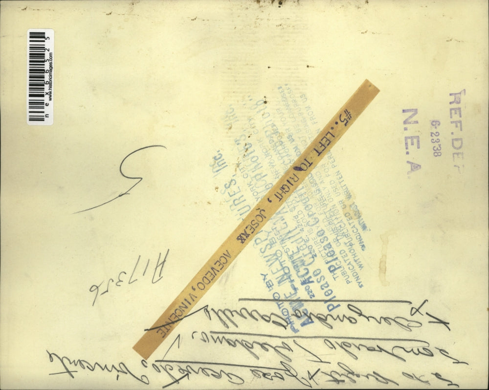 1938 Press Photo Jose Acevedo, Eduard Callis, Businessmen