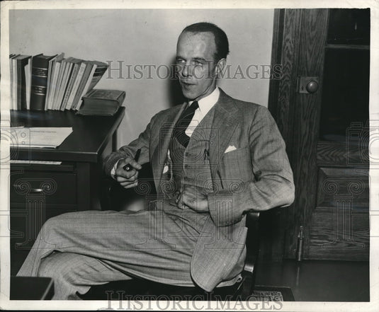 1940 Press Photo RH Gallivan, JC Spahn Tull, Businessman