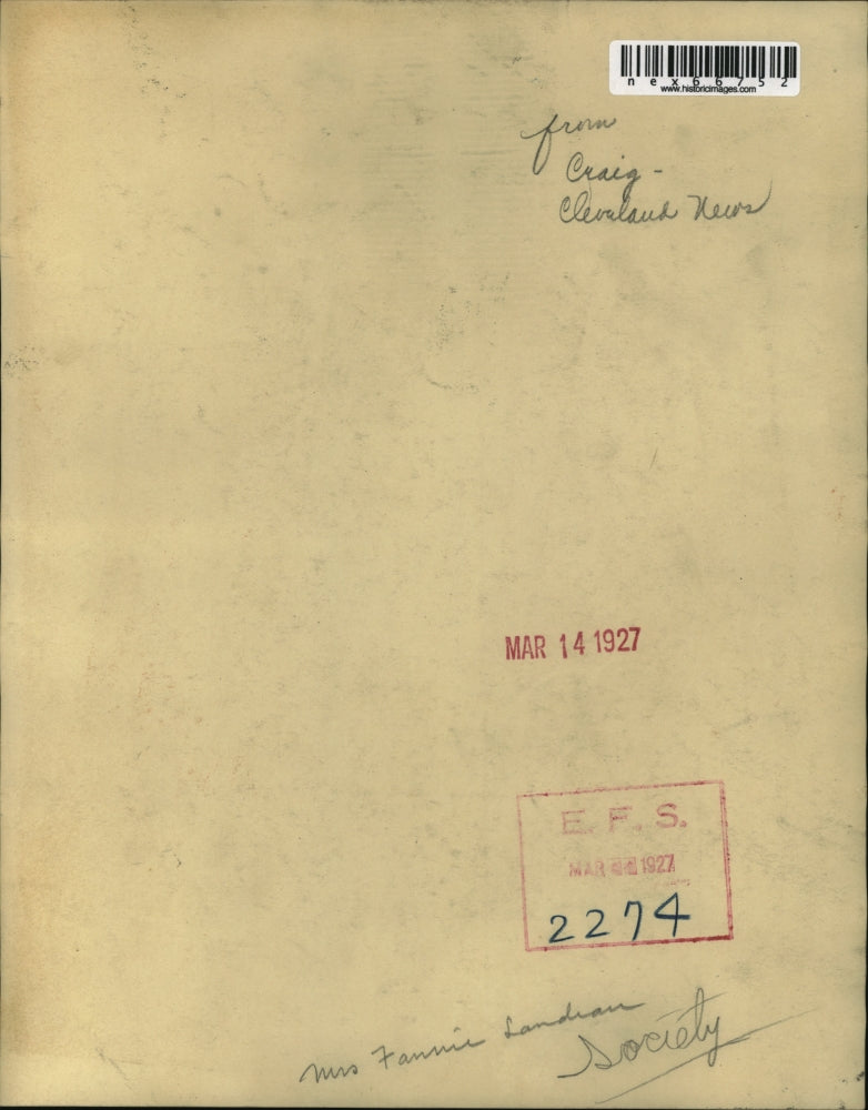 1927 Press Photo Mrs Fannie Landran - nex66752