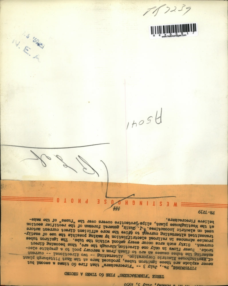 1950 Press Photo J.Guzik, Gen. foreman of rectifier section, Westinghouse Plant