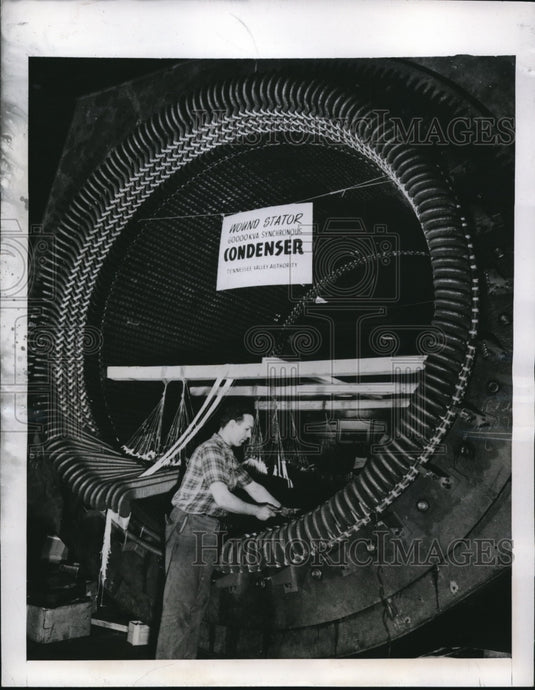 1948 Press Photo Westinghouse 60 million volt amp synchronous condenser
