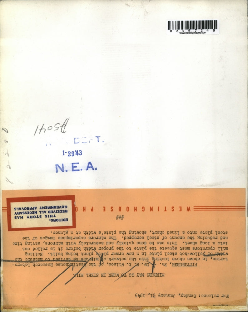 1943 Press Photo Dr.H. D. Wilson of the Westinghouse Research Laboratories