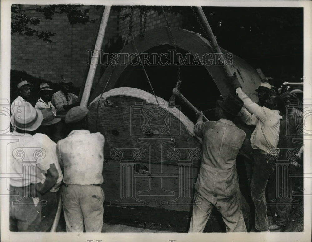 1938 Press Photo Wash DC Bureau of Standards building of concrete pillboxes
