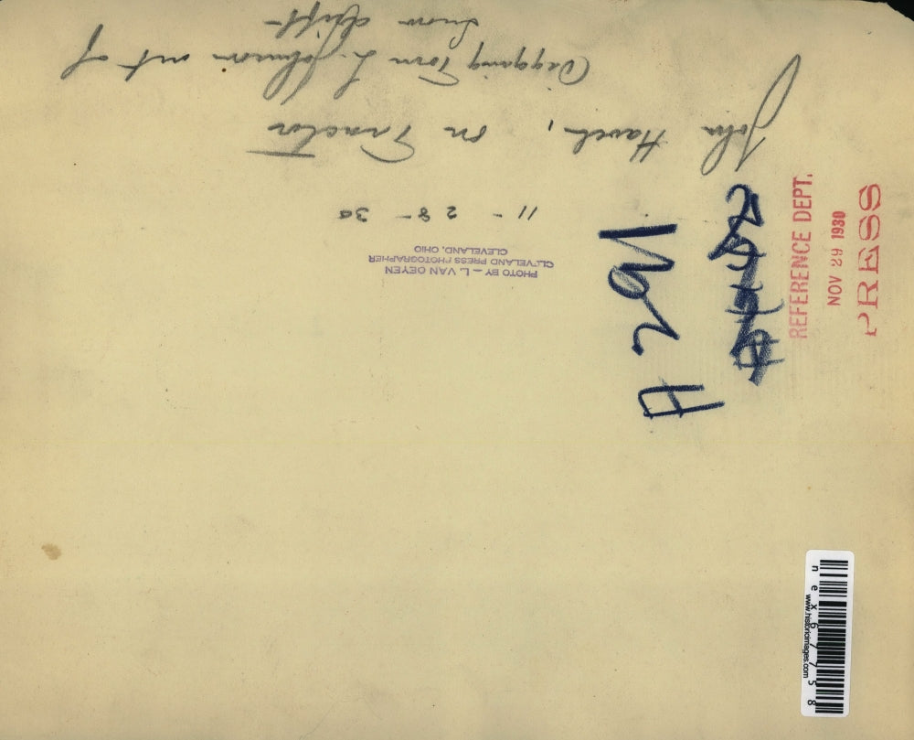 1939 Press Photo John Hauch on tractor in a snow drift Cleveland Ohio