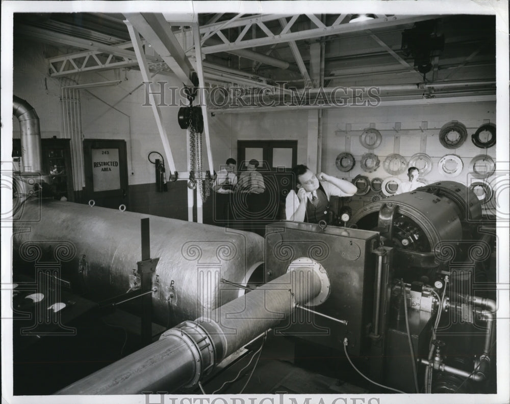 1941 Press Photo GE Research Labs Schnectady NY impeller testing