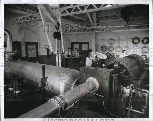 1941 Press Photo GE Research Labs Schnectady NY impeller testing