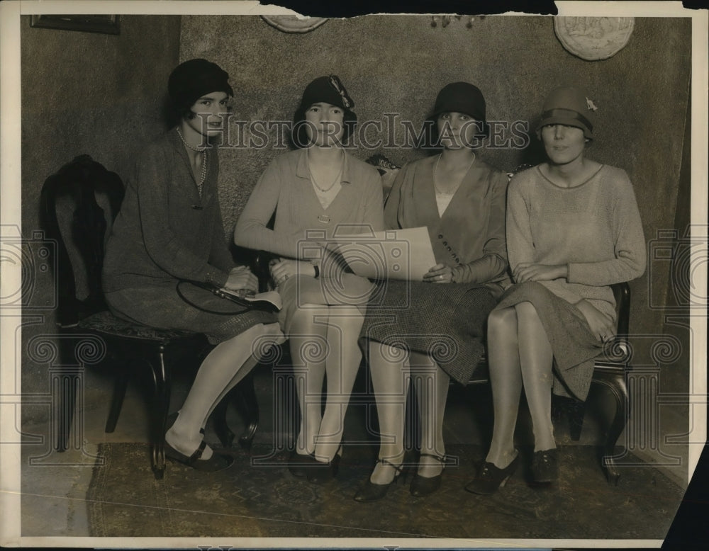 1927 Press Photo Members of the younger set of New York Society