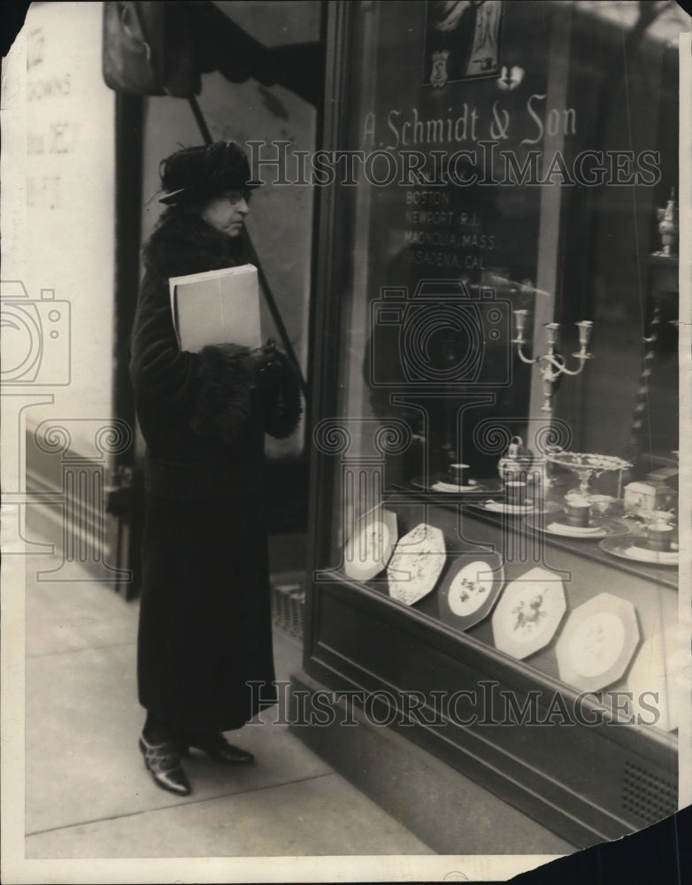 1924 Press Photo Mrs Curtis D Wilbur wife of Navy Sec in Wash DC