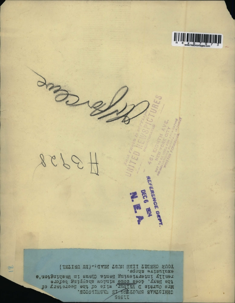 1924 Press Photo Mrs Curtis D Wilbur wife of Navy Sec in Wash DC