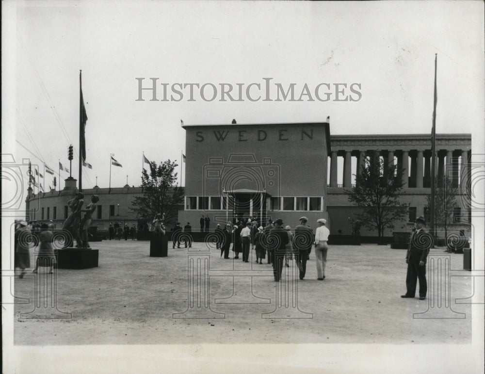 1933 Press Photo Swedish pavillion display at Chicago World's Fair - nex68273