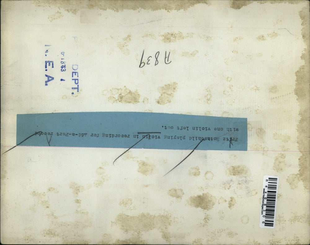 1943 Press Photo Fritz Rothschild plays violin with two other musicians