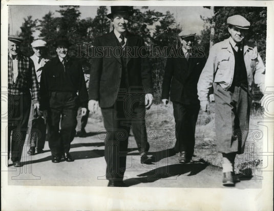 1941 Press Photo Finland Pres Risto Ryti & Premier JW Rangell walk to Sweden
