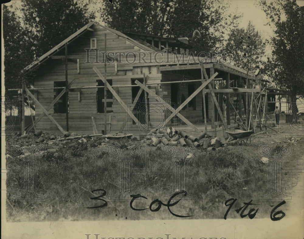 1922 Press Photo Cottage of Robert Eilenberger construction in Ohio