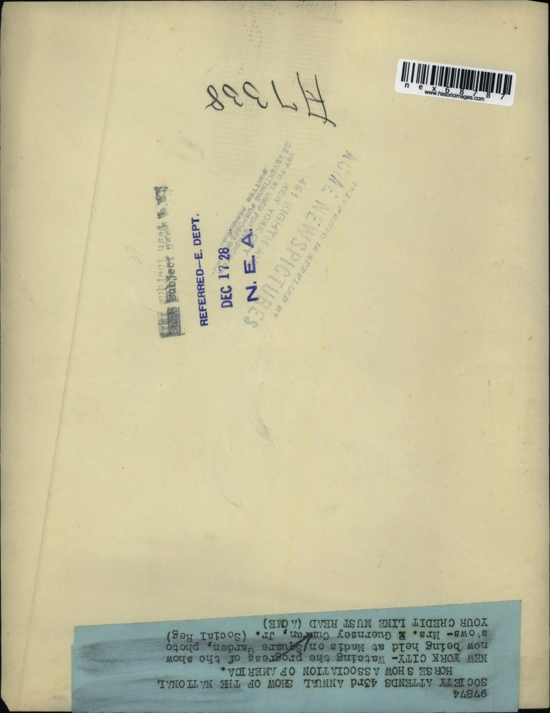 1928 Press Photo Mrs Guernsey Curran Jr Monmouth County Horse Show