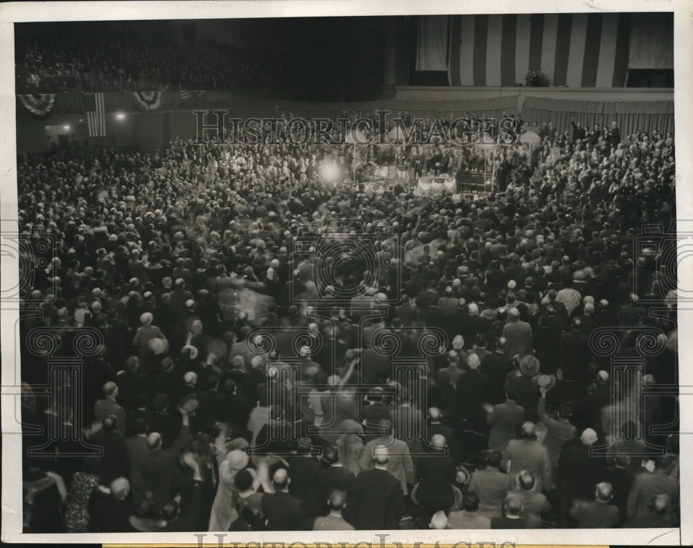 1932 Press Photo Exposition Auditorium San Francisco hear Gov.Franklin Roosevelt