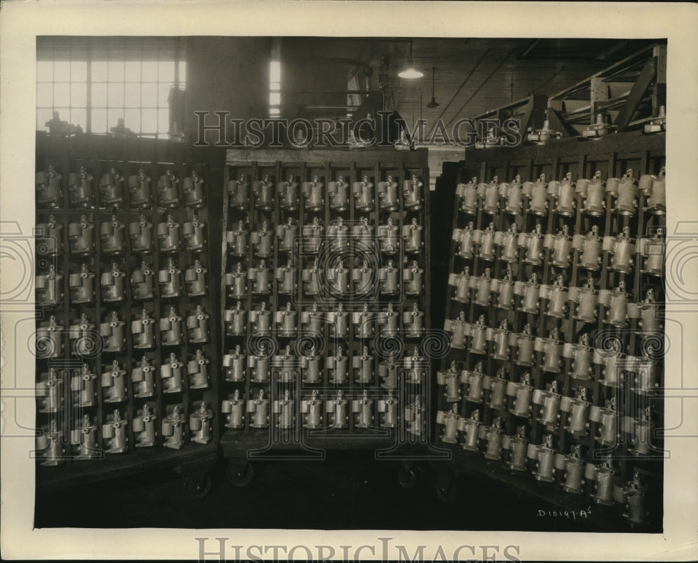 1927 Press Photo Finished carburetor bodies